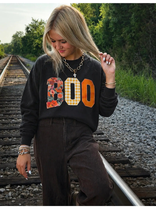 Boo Floral Sweatshirt