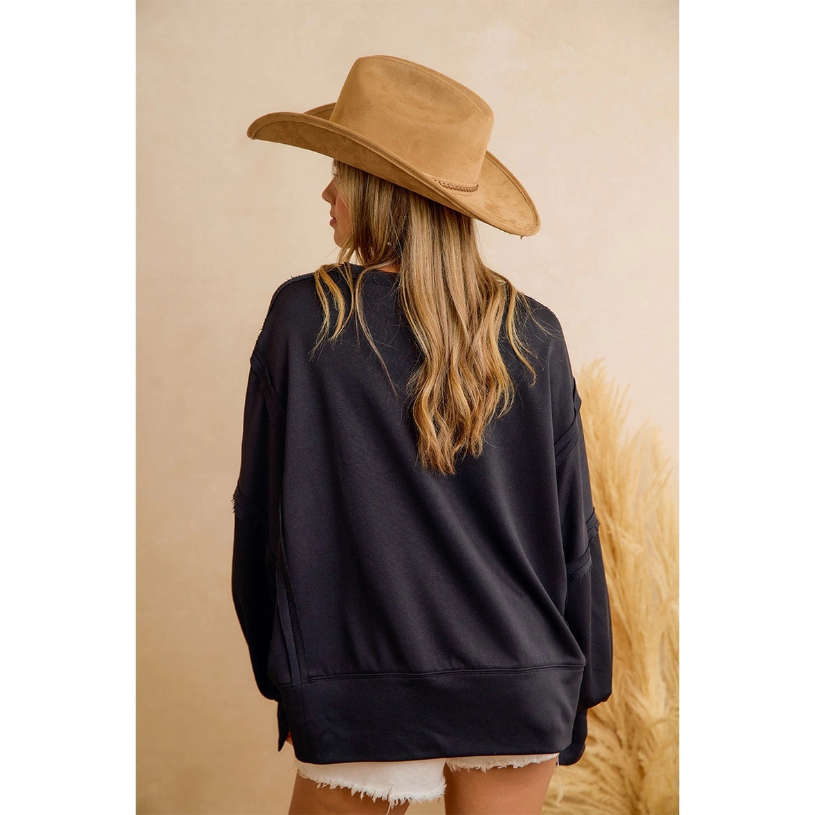 Oversized Plaid Ghost Sweatshirt