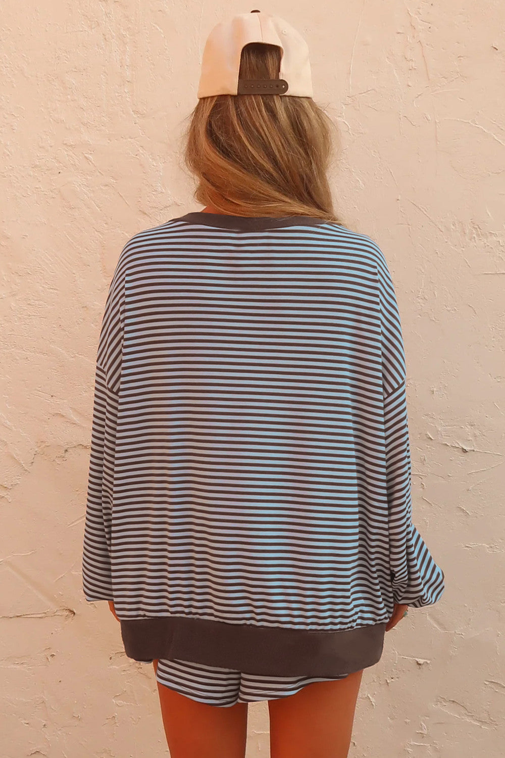 Striped Shorts Lounge Set