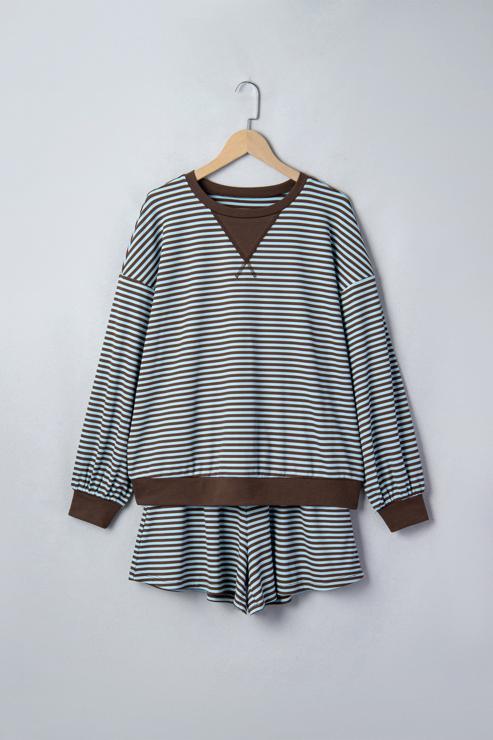 Striped Shorts Lounge Set
