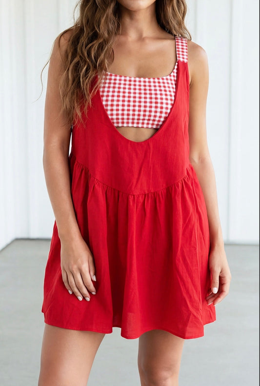 Gingham Romper