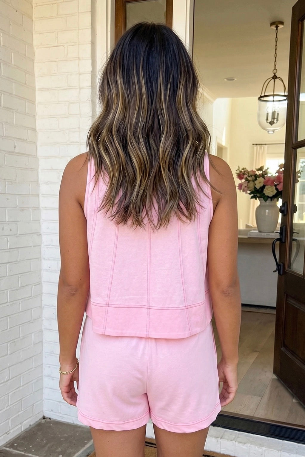 Stitched Detail Loose Tank Set